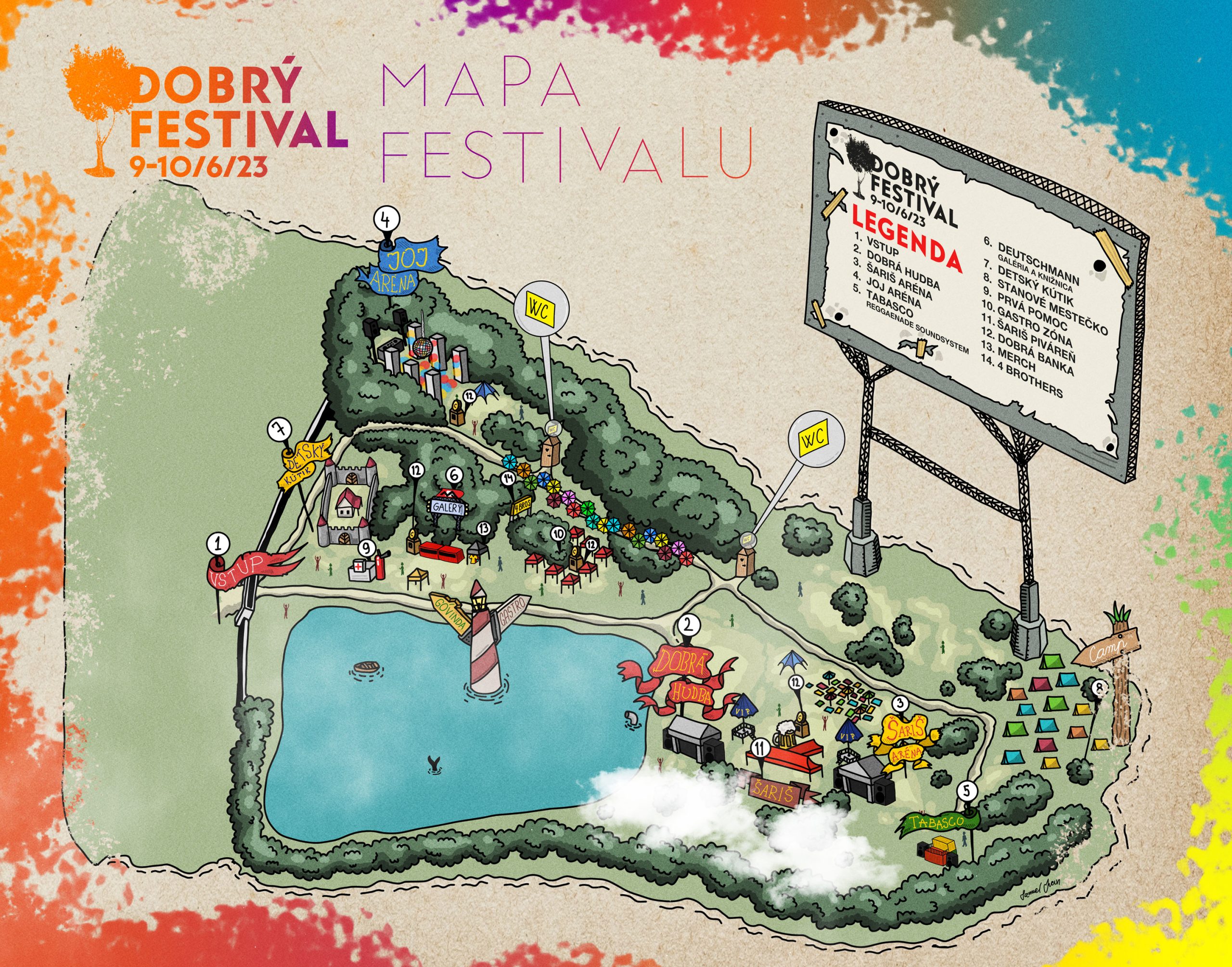 Mapa Dobrého Festivalu 2023